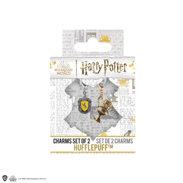 Harry Potter - Hufflepuff (Hugrabug) charm medál szett (2 darabos)