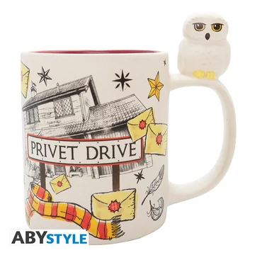 Harry Potter – Hedvig &amp; Privet Drive 3D bögre (460 ml)