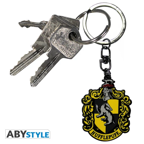 Harry Potter – Hugrabug címeres fém kulcstartó