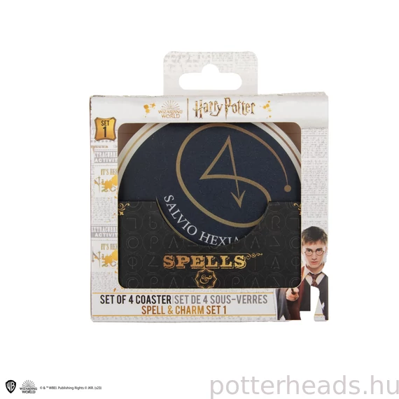 Harry Potter - Varázsigék és bűbájok 4 db-os poháralátét szett