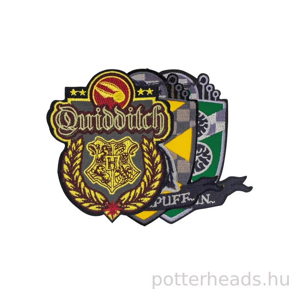 Harry Potter – Quidditch Hogwarts felvarrók (3 darabos készlet)