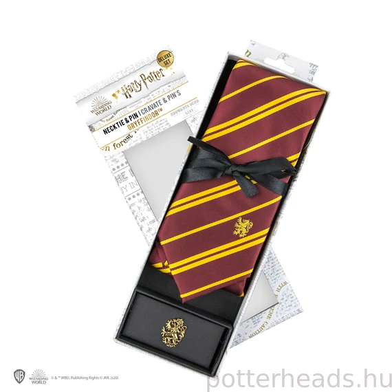 Griffendél Nyakkendő Deluxe Díszdobozos Kiadás – Harry Potter Ajándékszett