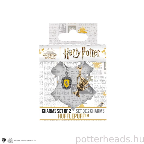 Harry Potter - Hufflepuff (Hugrabug) charm medál szett (2 darabos)