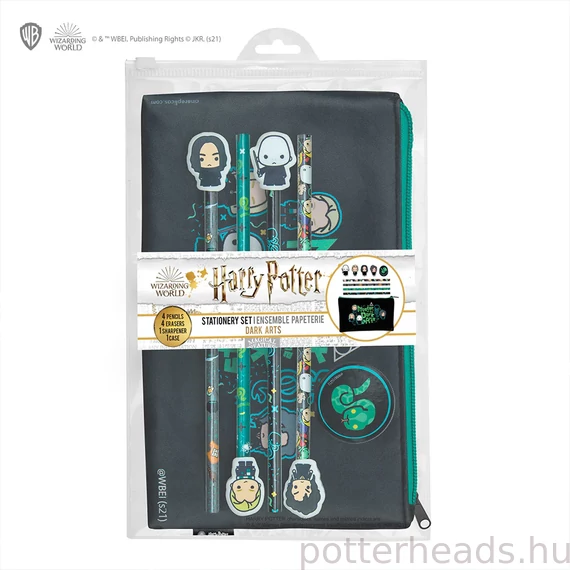 Harry Potter Sötét varázslatok írószer szett - Lord Voldemort és követői designnal