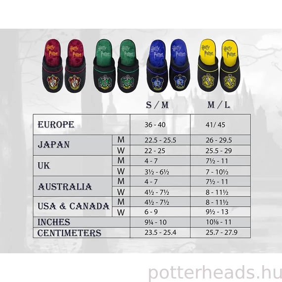 Mardekár Papucs / Harry Potter Plüssös Otthoni Mamusz