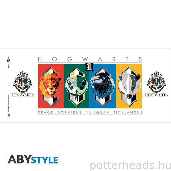 Harry Potter – Roxfort házak címerei bögre (320 ml)