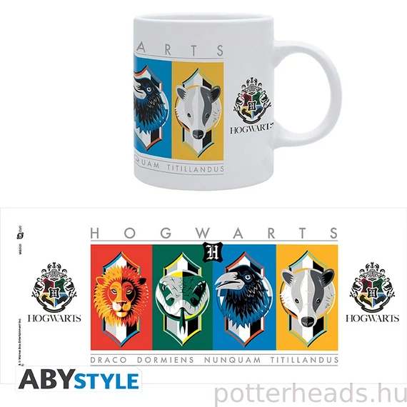 Harry Potter – Roxfort házak címerei bögre (320 ml)