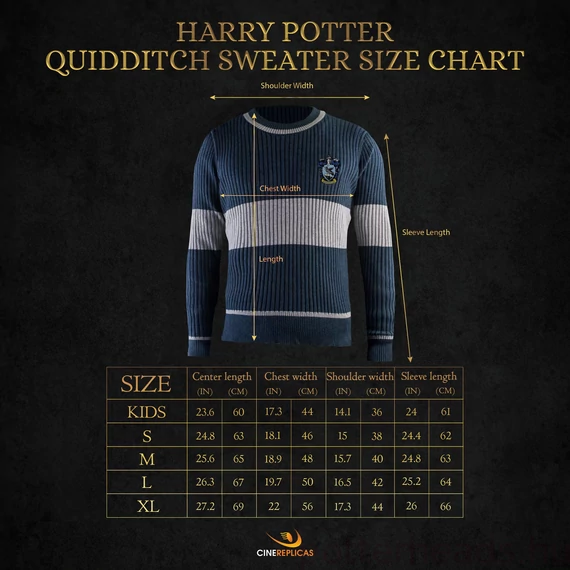 Harry Potter Hollóhát Kviddics Pulóver L