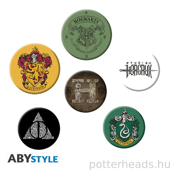 Harry Potter – Roxfort házas kitűző szett (6 darabos)