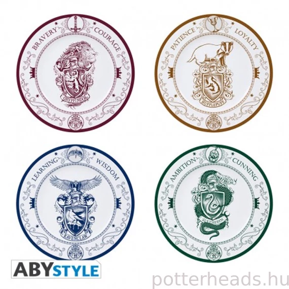 Harry Potter - Roxfort házak 4 darabos porcelán tányér szett