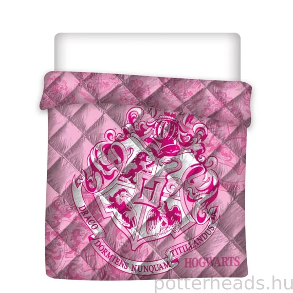 Harry Potter Hogwarts Pink steppelt ágytakaró, paplan 240x220cm