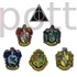 Harry Potter Házcímeres és Halál Ereklyéi Vasalt/Felvarrható 6 darabos Kitűző Szett